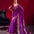 Purple satin linen handloom weaving silk saree with matching blouse     elegant daily & casual wear