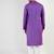 Men purple cotton solid woven design straight kurta with pant set