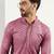 Men pink viscose rayon solid embroidered straight kurta with trouser