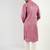 Men pink viscose rayon solid embroidered straight kurta with trouser