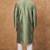 Men green silk blend geometric embroidered straight kurta with pant set