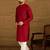 Men maroon viscose rayon solid embroidered straight kurta with trouser