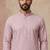 Men purple viscose rayon solid embroidered straight kurta with trouser