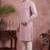 Men purple viscose rayon solid embroidered straight kurta with trouser