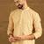 Men yellow viscose rayon bandhani embroidered straight kurta with trouser