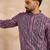Men purple viscose rayon solid printed straight kurta sets