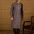 Men black viscose rayon solid embroidered straight kurta with trouser