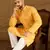 Men yellow cotton batik embroidered straight kurta with trouser