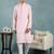 Men pink viscose rayon abstract embroidered straight kurta