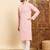 Mens peach viscose rayon solid embroidered ethnic straight chikankari kurta