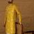 Men yellow viscose rayon solid embroidered straight kurta with trouser