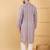 Men's white viscose rayon geometric embroidered straight chikankari kurta