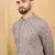 Men's grey viscose rayon solid embroidered straight chikankari kurta