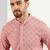 Men's pink viscose rayon embroidered straight sequins kurta