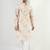 Men off white viscose rayon abstract embroidered chikankari straight kurta