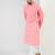 Men peach viscose rayon abstract embroidered chikankari straight kurta