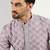 Men lavender viscose rayon solid embroidered chikankari straight kurta