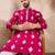 Men maroon silk blend solid embroidered straight kurta with trouser