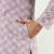 Men lavender viscose rayon solid embroidered chikankari straight kurta