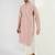 Men peach viscose rayon solid embroidered chikankari straight kurta