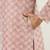 Men peach viscose rayon solid embroidered chikankari straight kurta