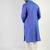 Men blue cotton solid woven design straight kurta