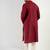 Men maroon cotton solid woven design straight kurta