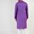 Men purple cotton solid woven design straight kurta