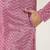Men pink viscose rayon solid embroidered straight kurta