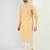 Men yellow viscose rayon abstract embroidered chikankari straight kurta