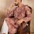 Men brown cotton solid embroidered straight kurta sets