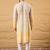 Men yellow viscose rayon ethnic motifs embroidered straight kurta