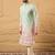 Men teal viscose rayon ethnic motifs embroidered straight kurta