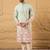 Men teal viscose rayon ethnic motifs embroidered straight kurta
