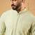 Men green viscose rayon bandhani embroidered straight kurta