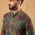 Men black viscose rayon geometric embroidered straight kurta