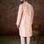 Men off white silk blend floral printed straight kurta with trouser