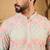 Men multi viscose rayon geometric embroidered straight kurta