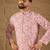 Men pink viscose rayon ethnic motifs embroidered straight kurta