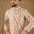 Men multi viscose rayon abstract embroidered straight kurta