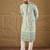 Men sea green viscose rayon abstract embroidered straight kurta