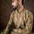 Men green silk blend floral printed straight kurta with trouser