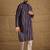 Men purple viscose rayon ethnic motifs printed straight kurta