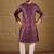 Men purple silk blend solid embroidered straight kurta