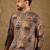 Men multi viscose rayon ethnic motifs embroidered straight kurta