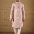 Men lavender chanderi silk embroidered straight kurta