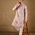 Men lavender chanderi silk embroidered straight kurta