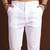 men’s white poly silk ethnic trouser – classic fit