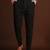 Men black poly silk solid ethnic trouser