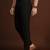 Men black poly silk solid ethnic trouser